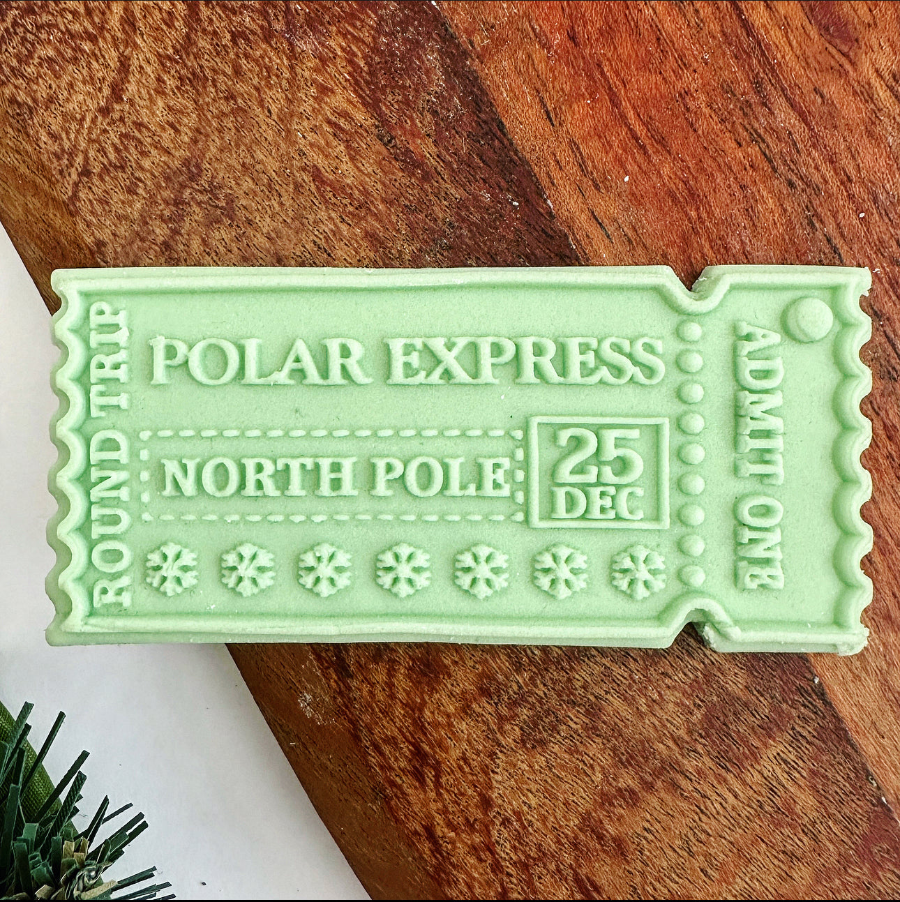 Christmas - Polar express ticket deboss and matching cutter image 1