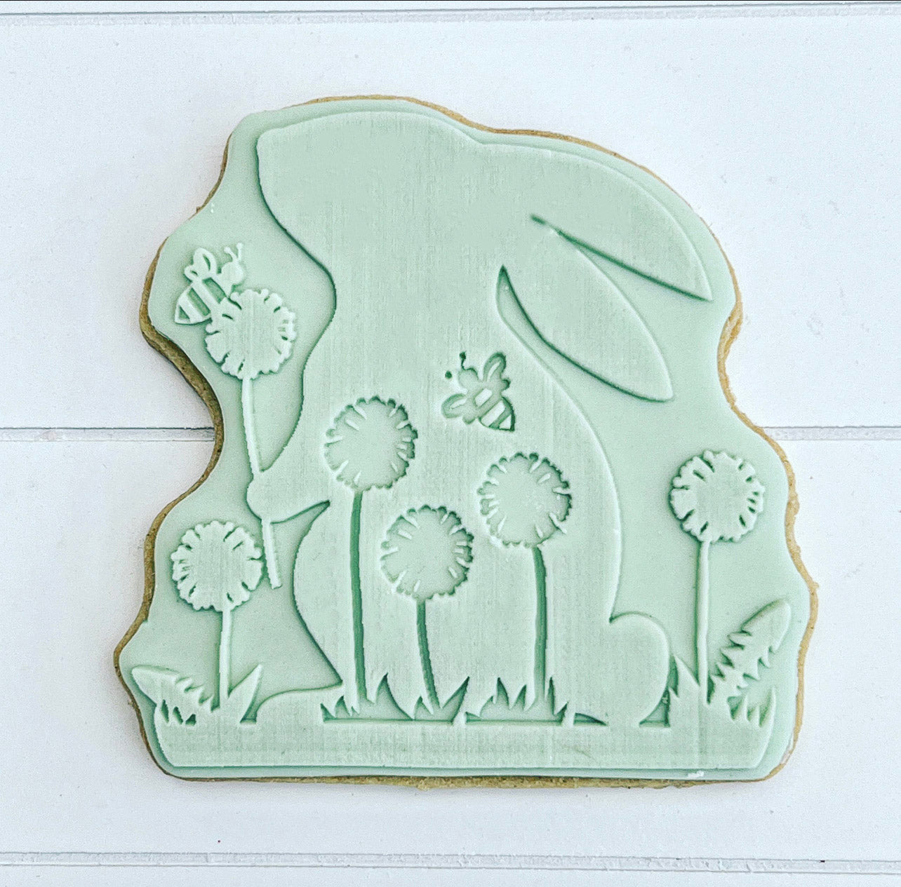 Easter Bunny and Flowers-  Deboss & Cutter image 1