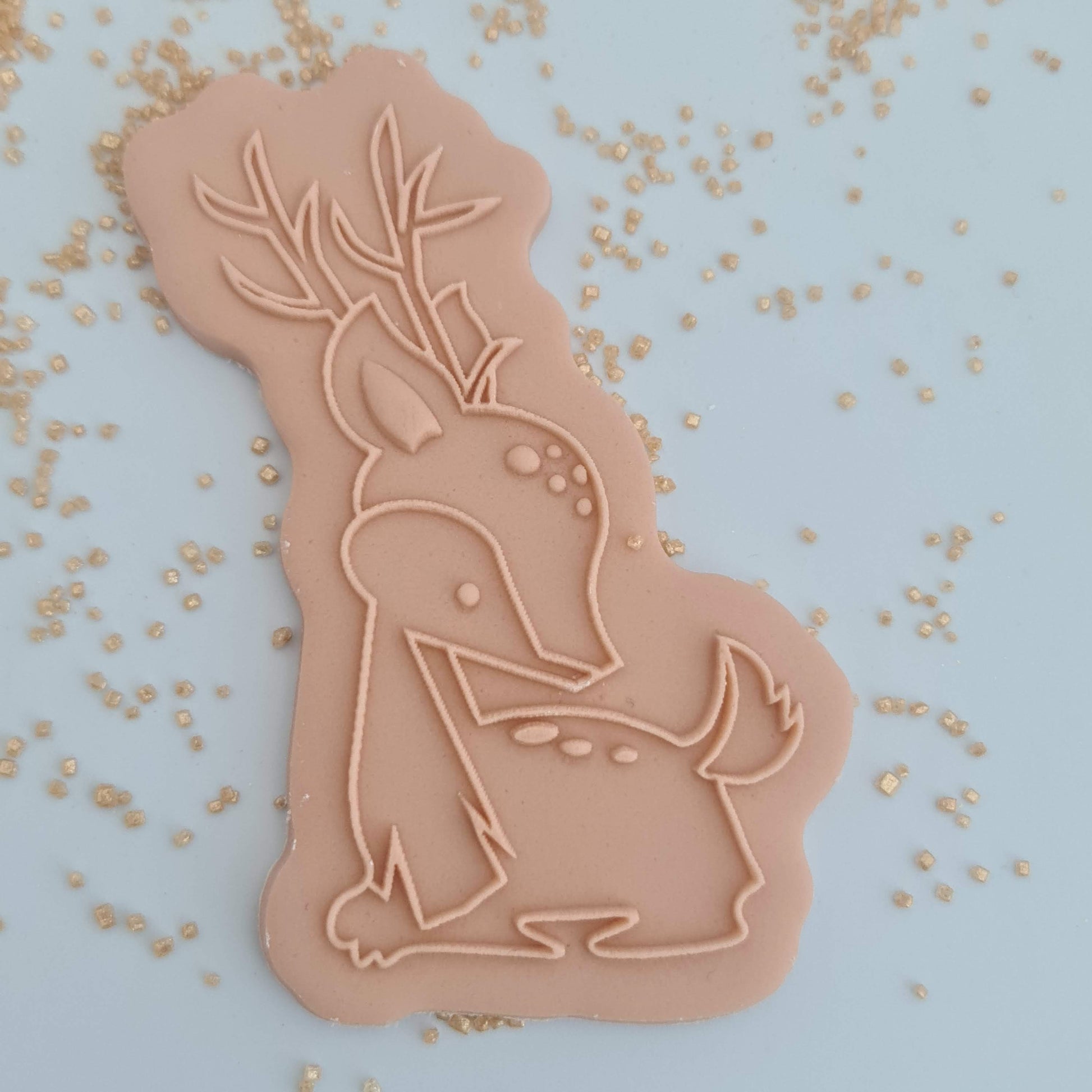 Christmas - Cute Bambi Deboss & Cutter image 0