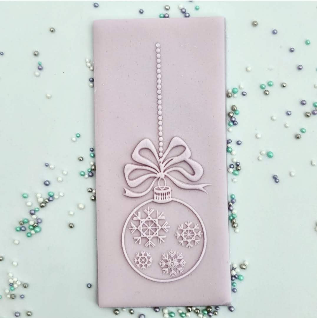 Christmas -Hanging Bauble Deboss and Matching Cutter image 0