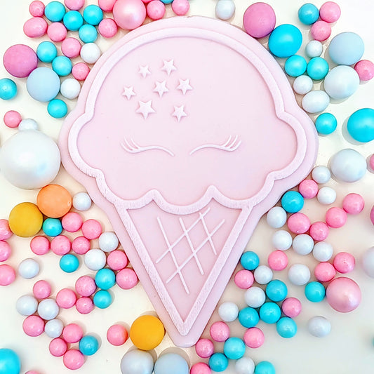 Ice Cream Cone  -Girl - Deboss & Cutter Combo image 0