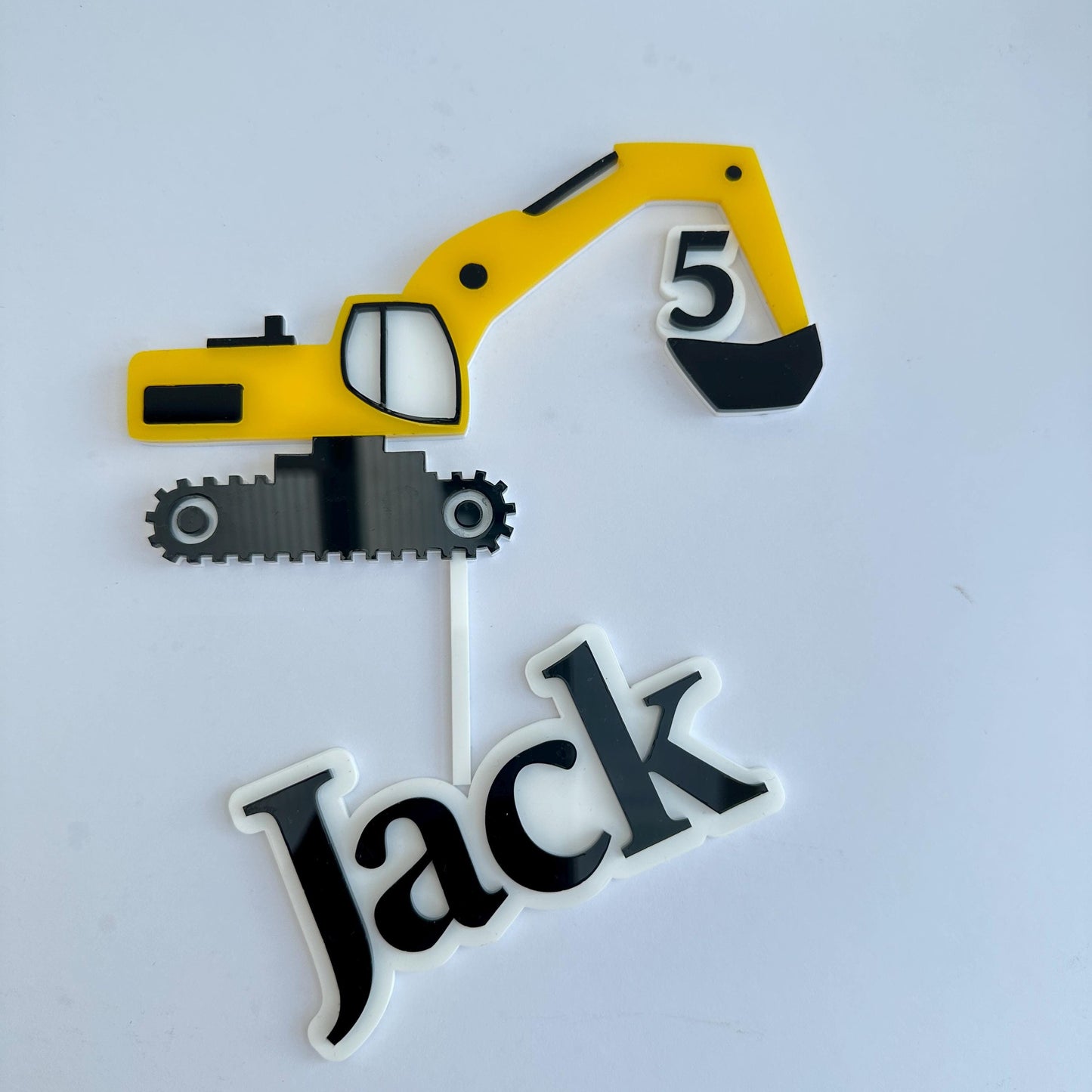 Builder Birthday cake topper set, cake charm