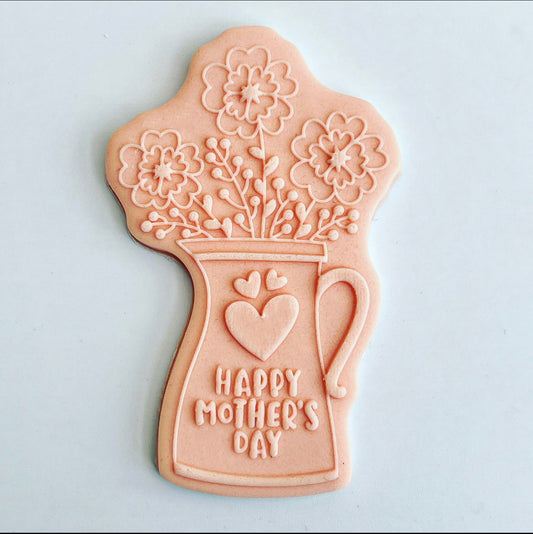 Mother`s Day - Watering can 2  - Deboss Stamp and Matching Cut image 0