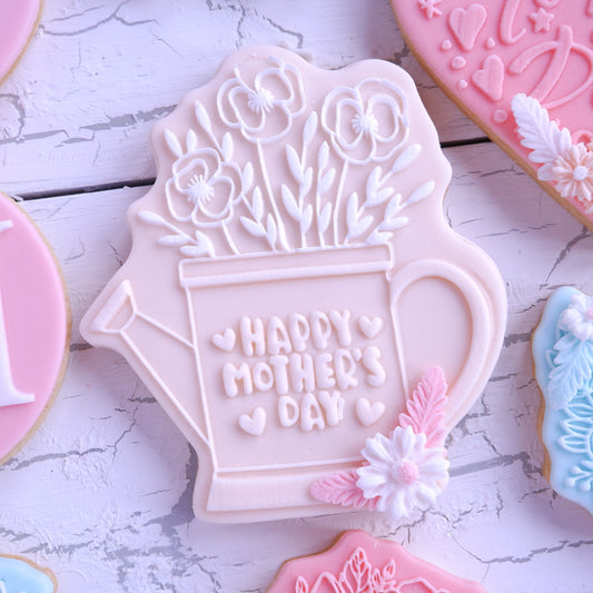Mother`s Day - Watering can  - Deboss Stamp and Matching Cut image 0