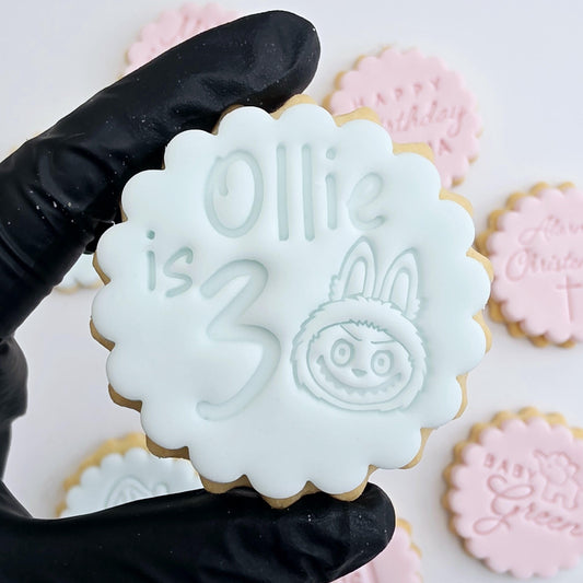 Customised Name and age Cookie Stamp Set