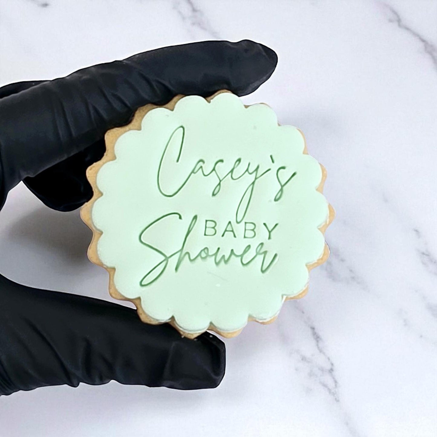 Custom Baby Shower Fondant Cookie Stamp and Cutter Set