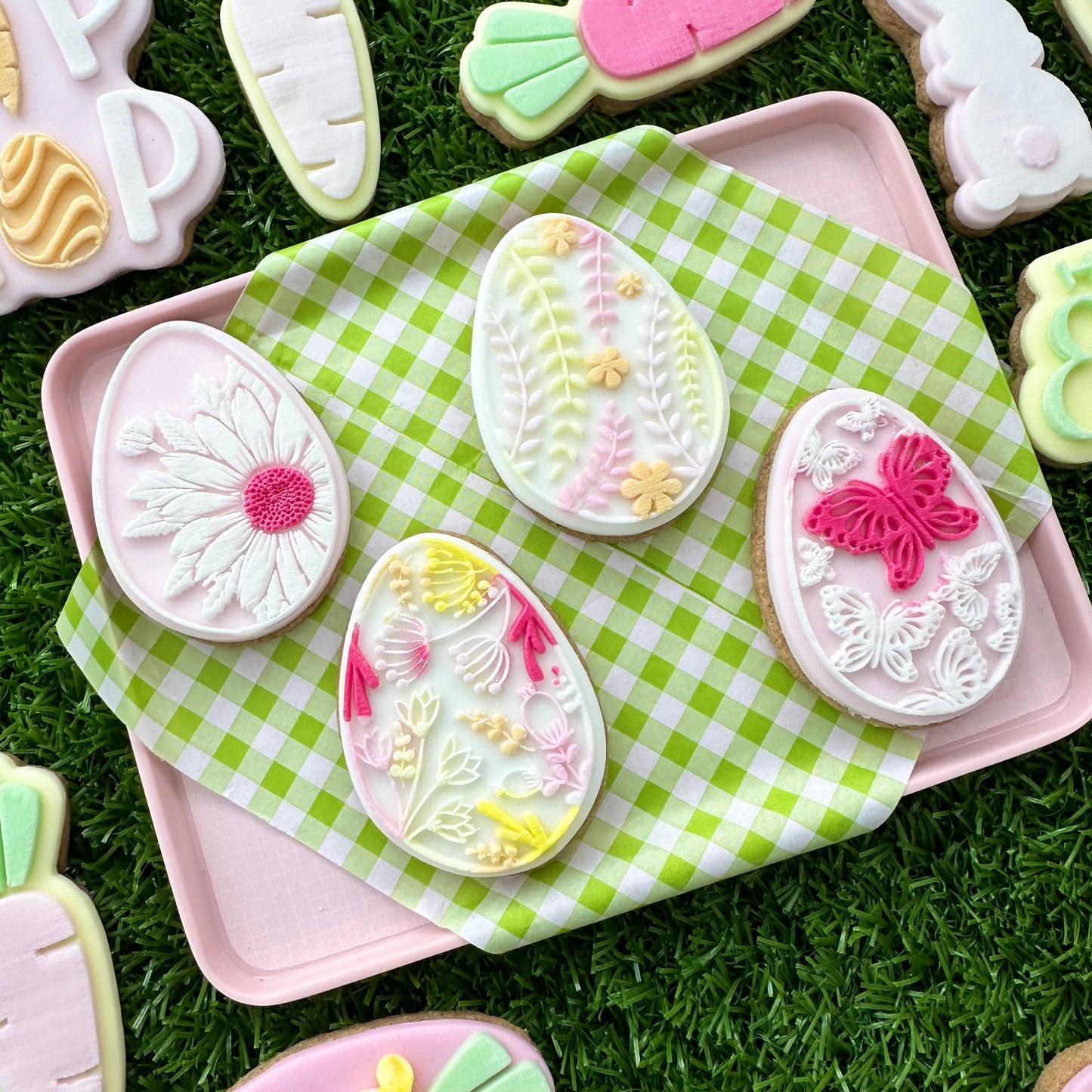 Set of 4 Easter Eggs -  Deboss and Cutter image 0