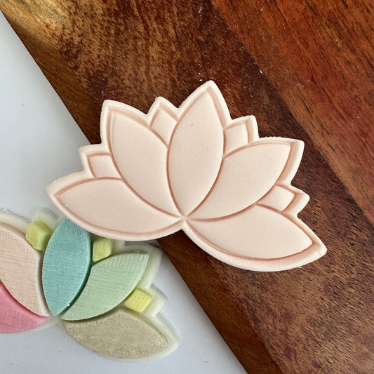 Lotus - Impression stamp with matching cutters image 0