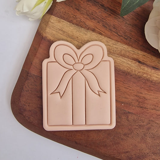 Present Box- Embosser stamp with matching cutters image 0