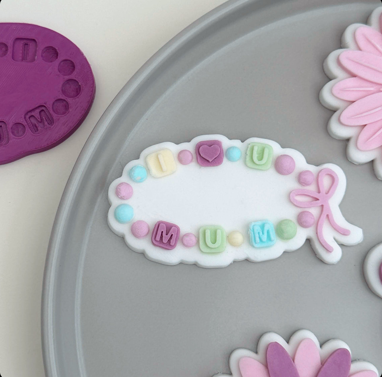 I love U Mum bracelet - PLA embosser and matching cutter image 1