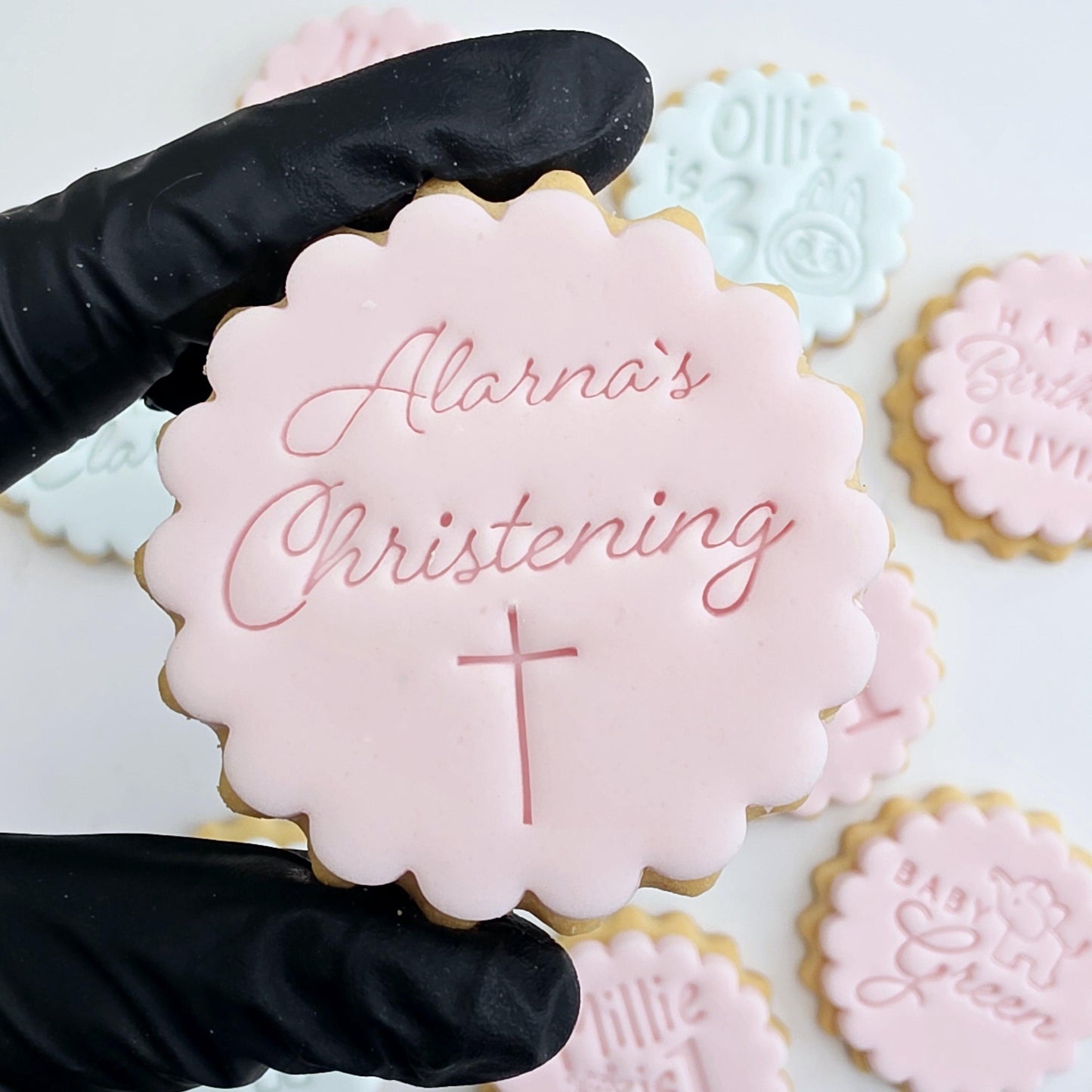 Personalized Christening Cookie Stamp Set