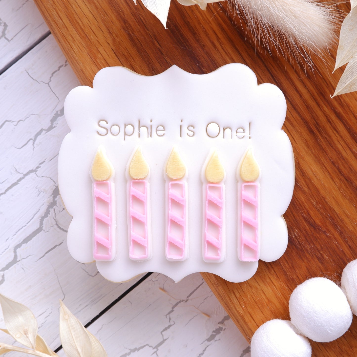 Birthday candles - Deboss stamp with matching cutters image 0