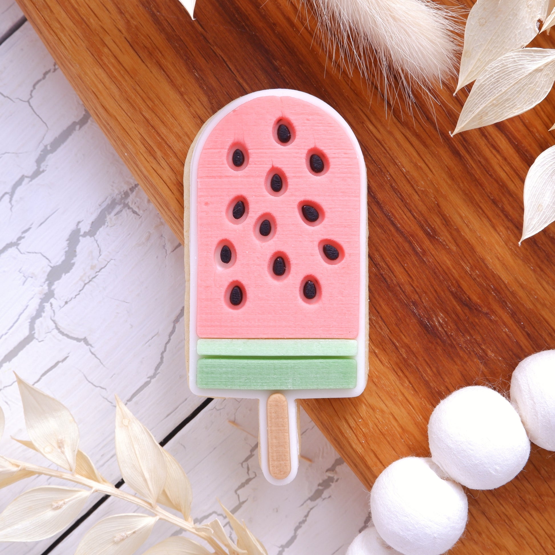 Melon lolly pop - Deboss stamp with matching cutters image 0