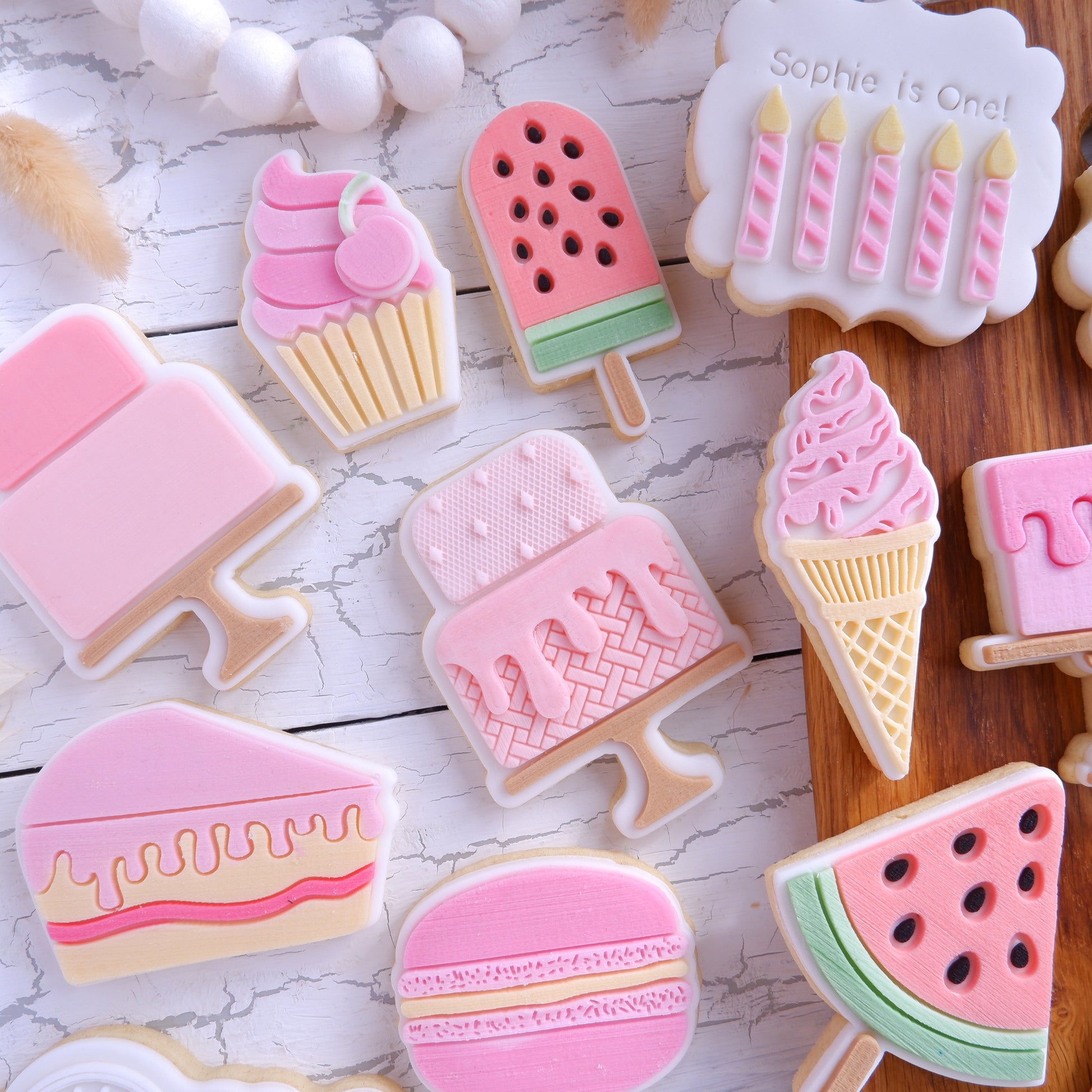 Melon lolly pop - Deboss stamp with matching cutters image 1