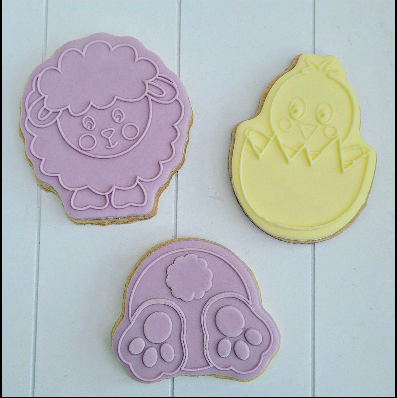 Easter Bunny, Chic and Sheep Set -  Deboss & Cutter image 1