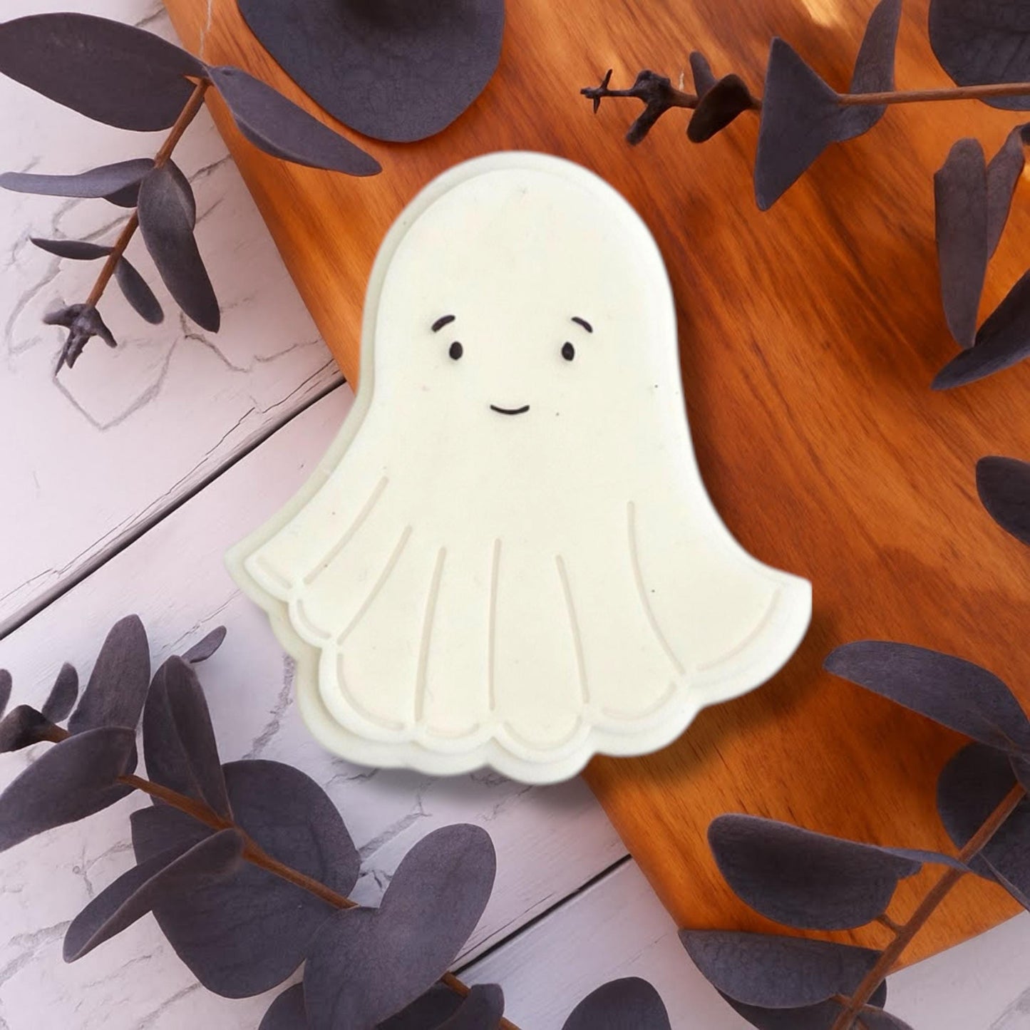 Cute ghost embosser fondant stamp and cutter, PLA embosser Cute Ghost, Halloween cookie embosser stamp & cutter, embosser, 3d printed