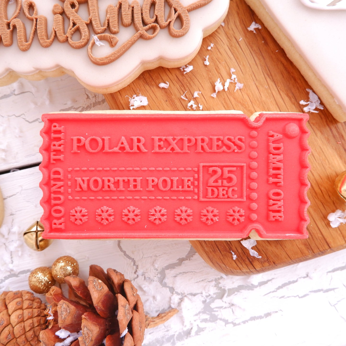 Christmas - Polar express ticket deboss and matching cutter image 0