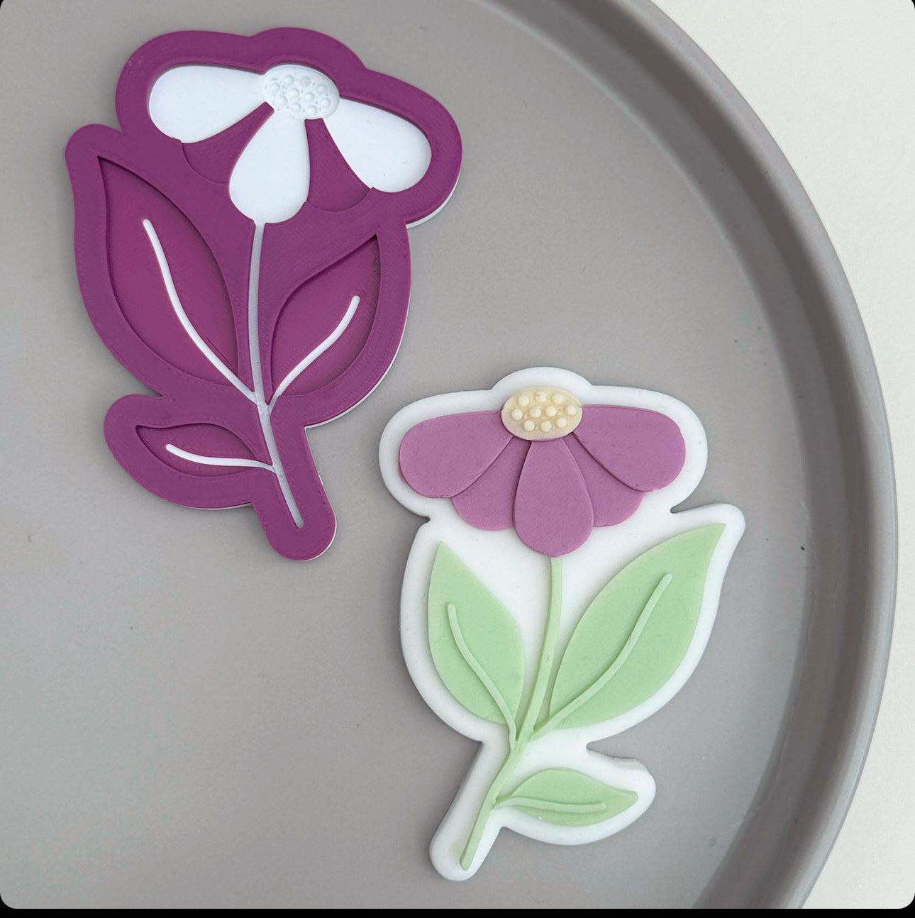 Flower - PLA embosser and matching cutter image 2