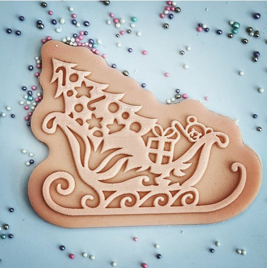 Christmas Sleigh DeBoss and matching cutter combo image 0