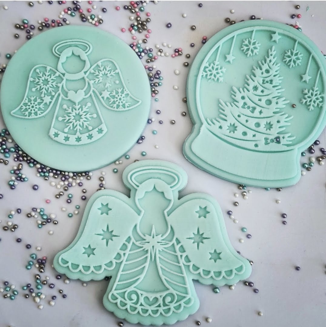 Christmas - Angel 3 Deboss and Matching Cutter image 1