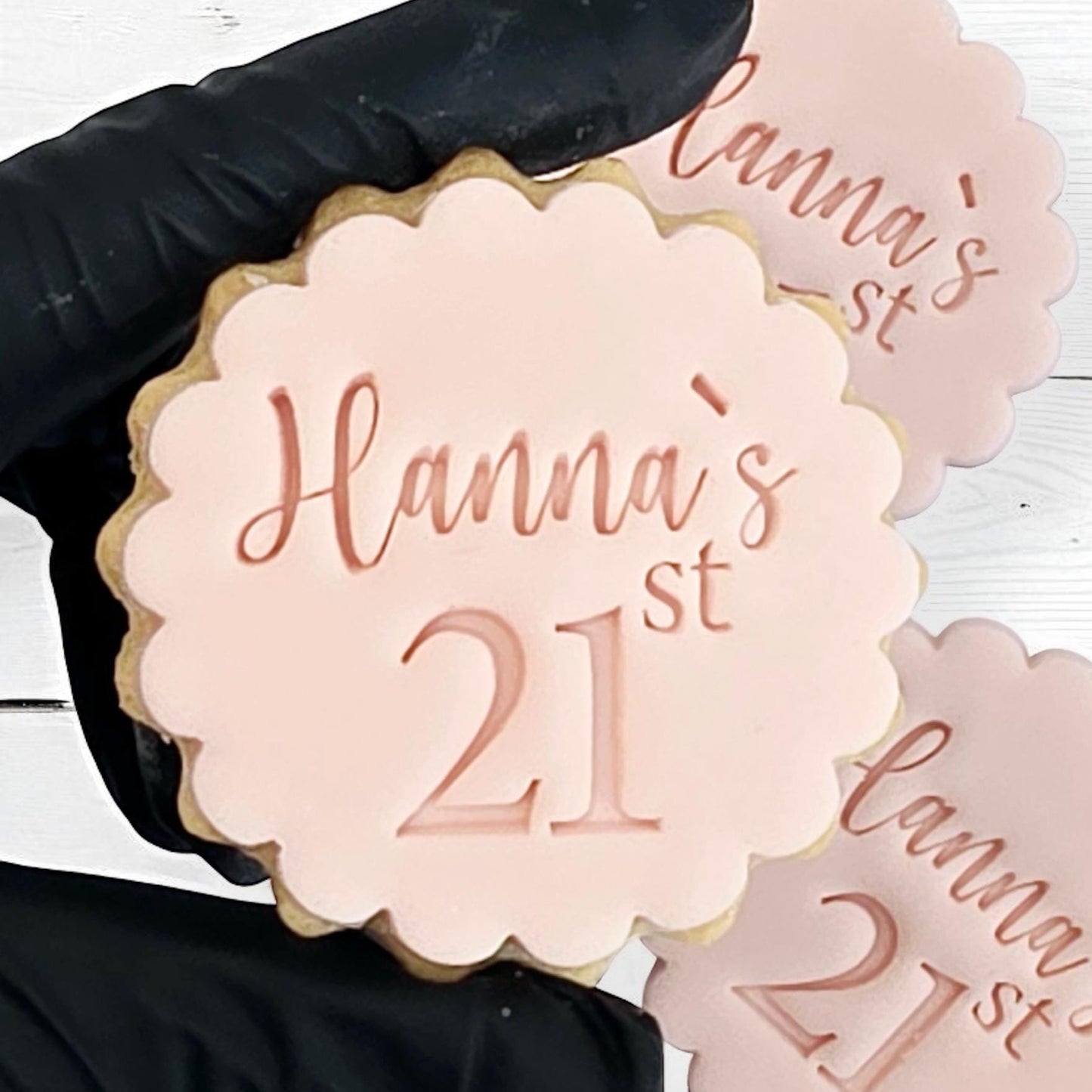 Customised Name and age Cookie Stamp Set