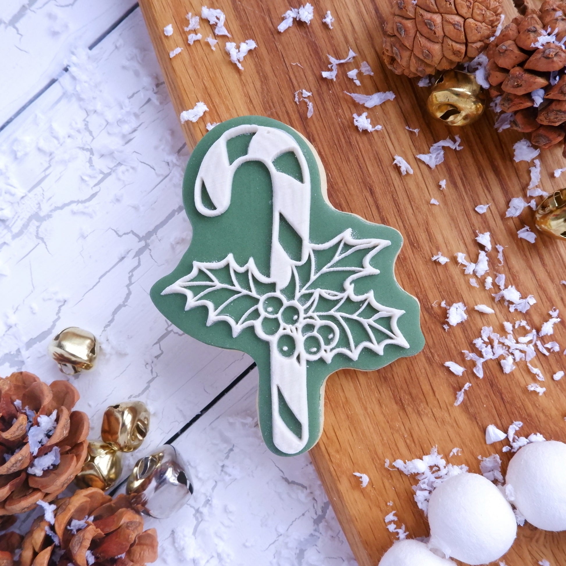 Christmas - Candy cane Deboss and Matching Cutter image 0