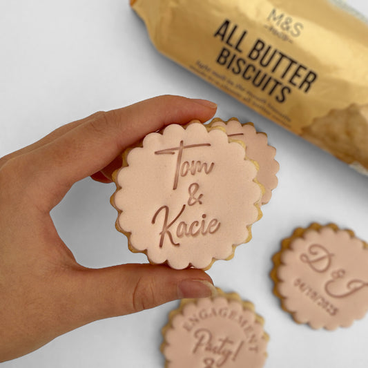 Custom Wedding names Cookie Stamp and Cutter