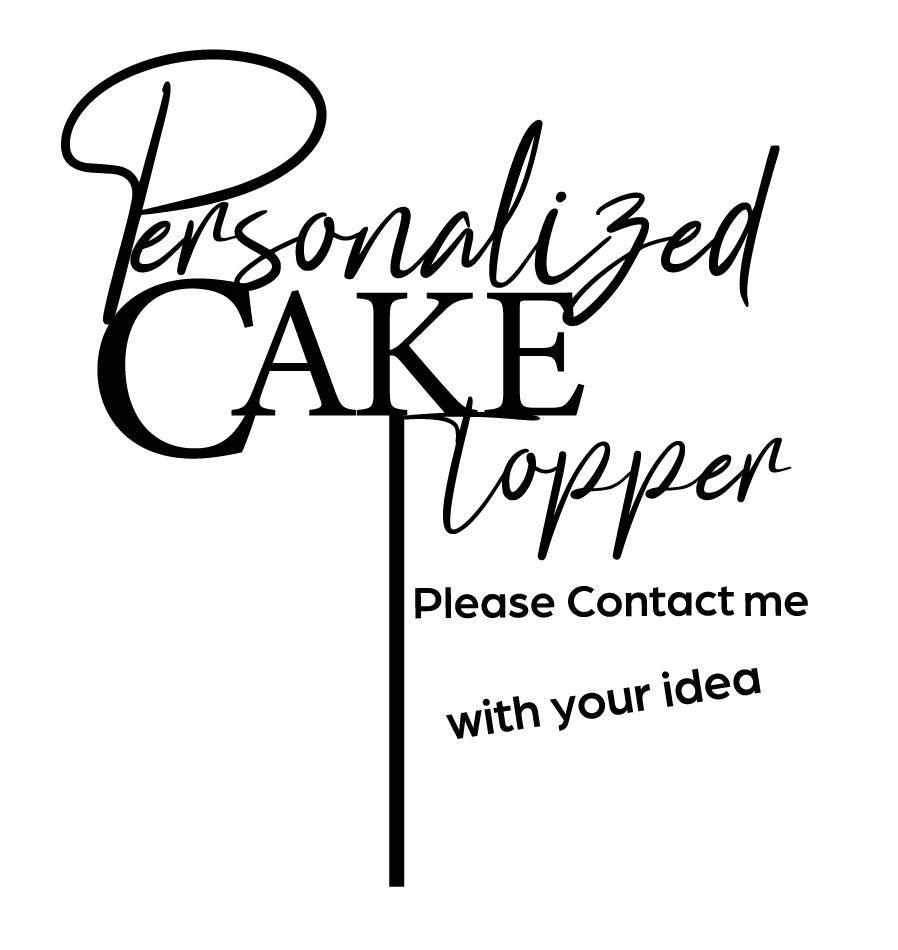 Personalised Cake Topper | Custom made cake topper | Custom made signs | Personalized Acrylic Cake Charm | Anniversary | Wooden cake topper