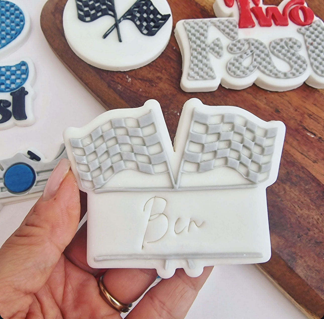 Flags with message board  - Stamp and Matching Cutter image 0