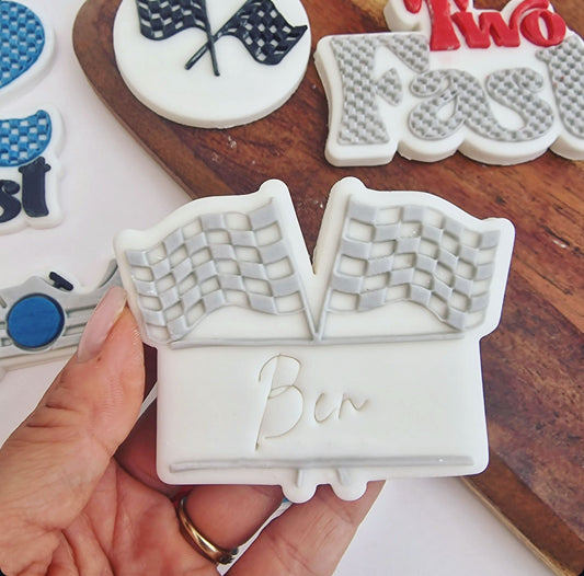 Flags with message board  - Stamp and Matching Cutter image 0