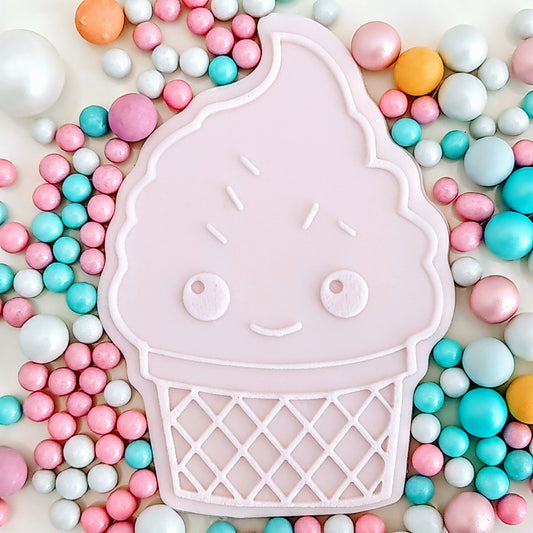 Little Ice Cream - Deboss & Cutter Combo image 0