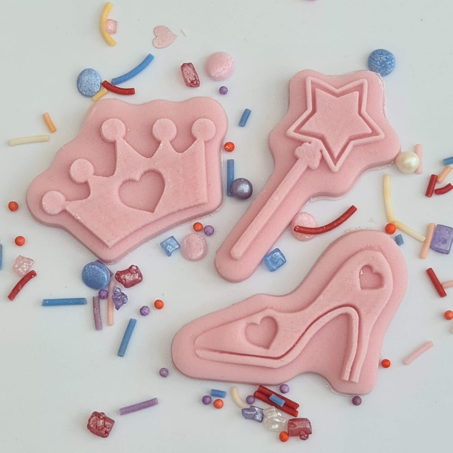 Princess Set - Small size Shoe, Wand & Crown DeBoss & Matching Cutter image 0