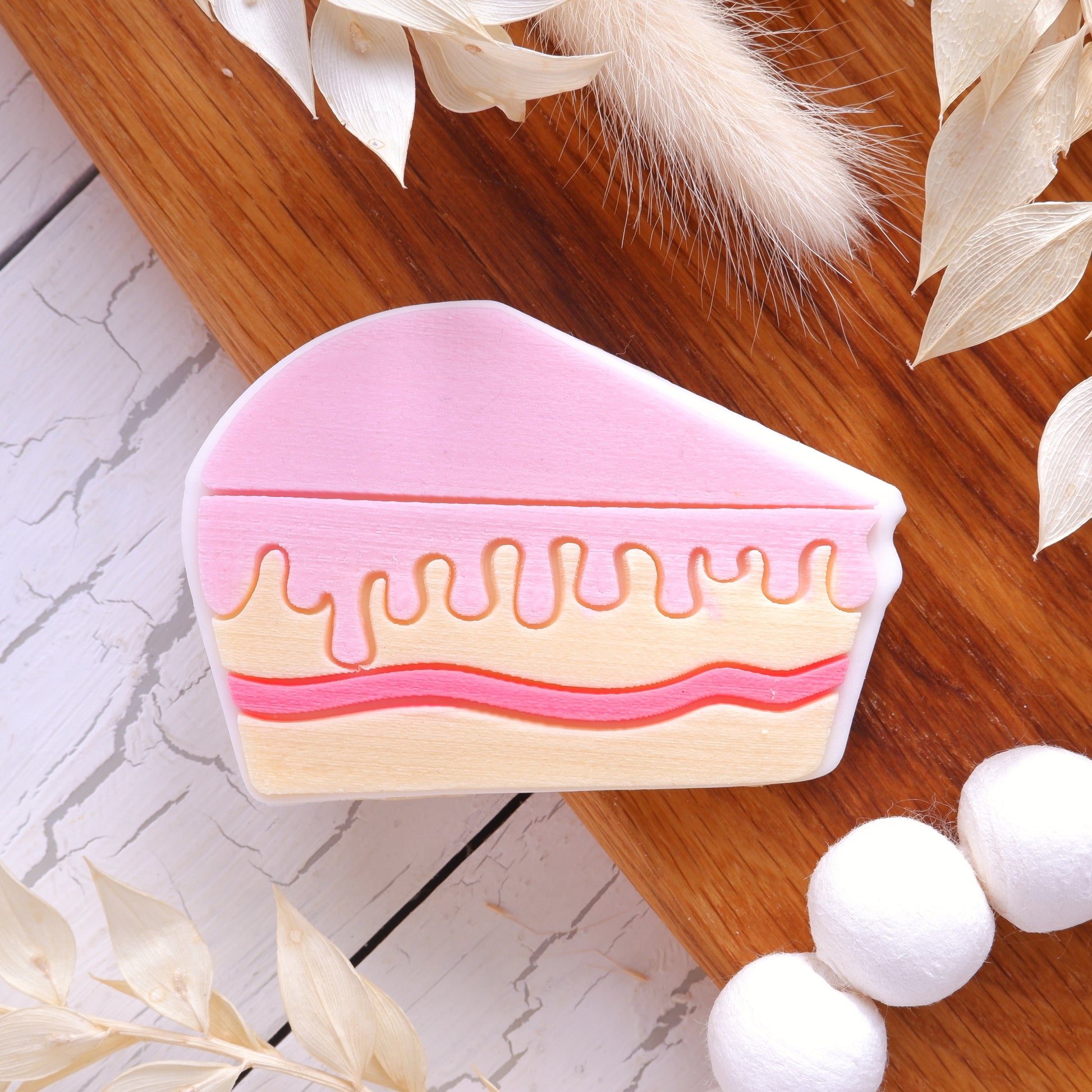 Drip cake slice- Deboss stamp with matching cutters image 0