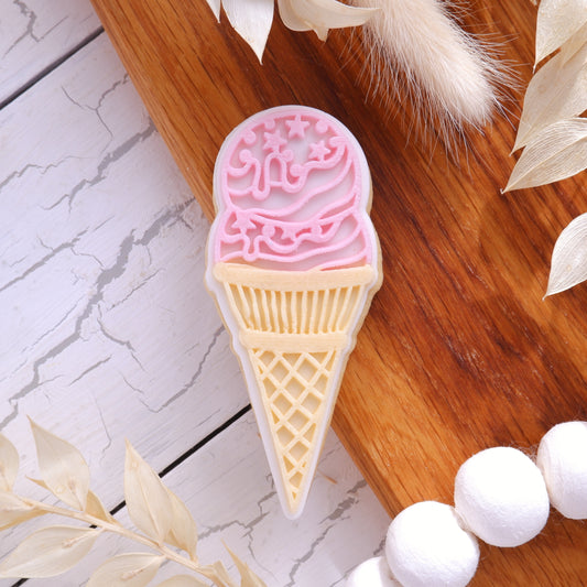 Ice cream - Deboss stamp with matching cutters image 0