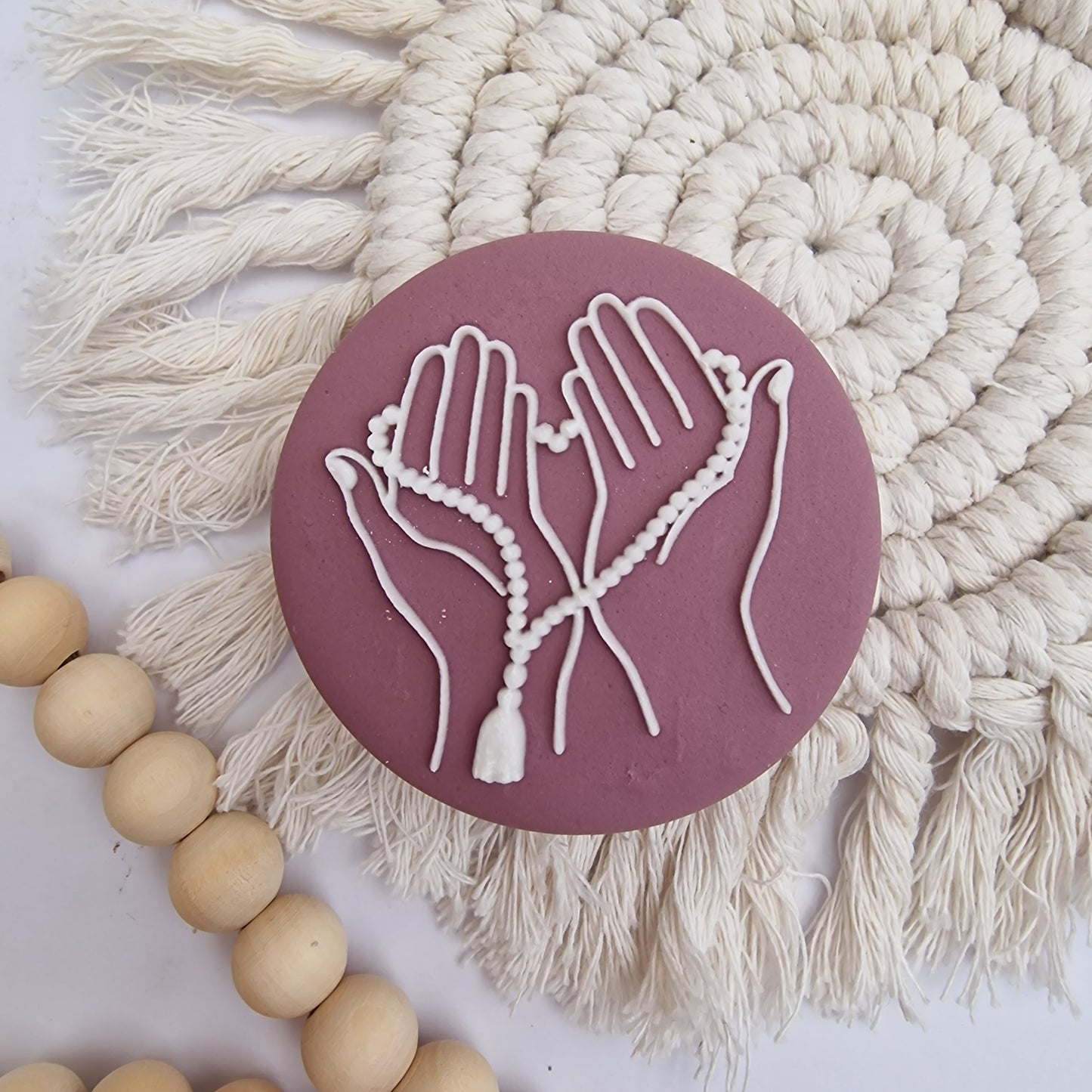 Praying Hands with beads image 0