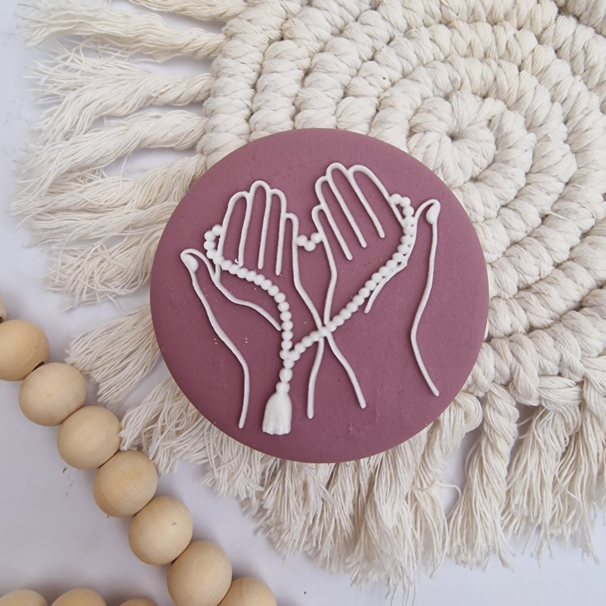 Praying Hands with beads image 0