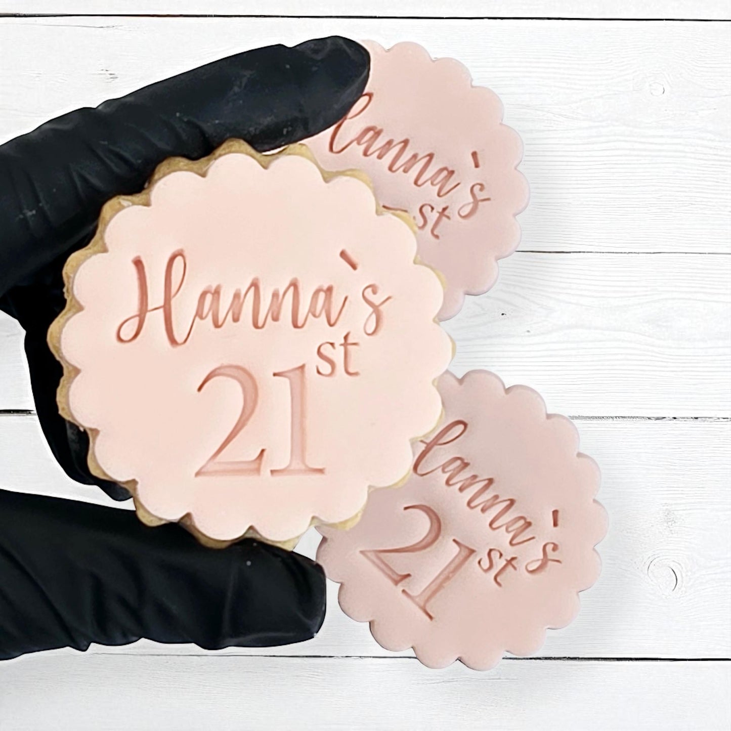 Customised Name and age Cookie Stamp Set