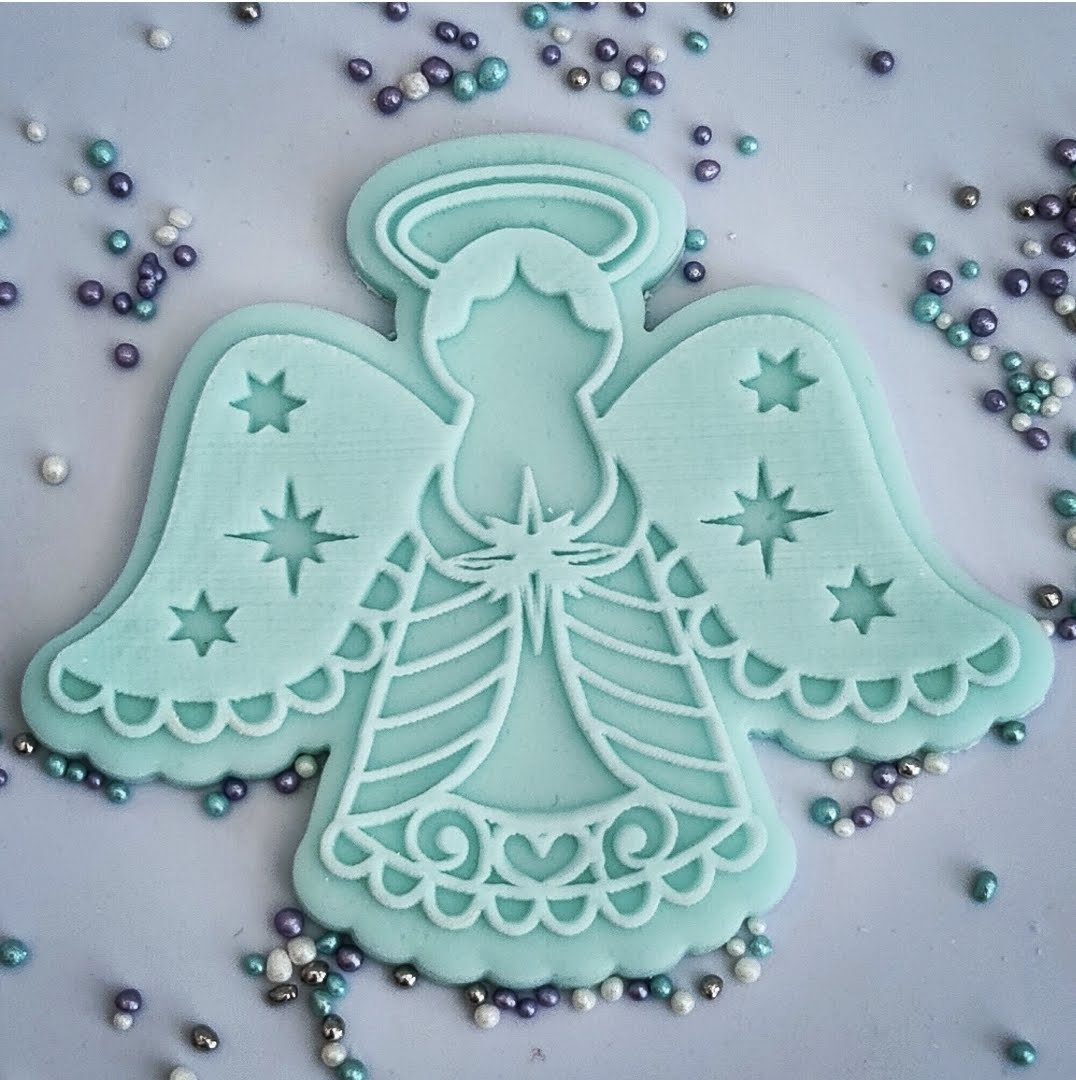 Christmas - Angel 3 Deboss and Matching Cutter image 0