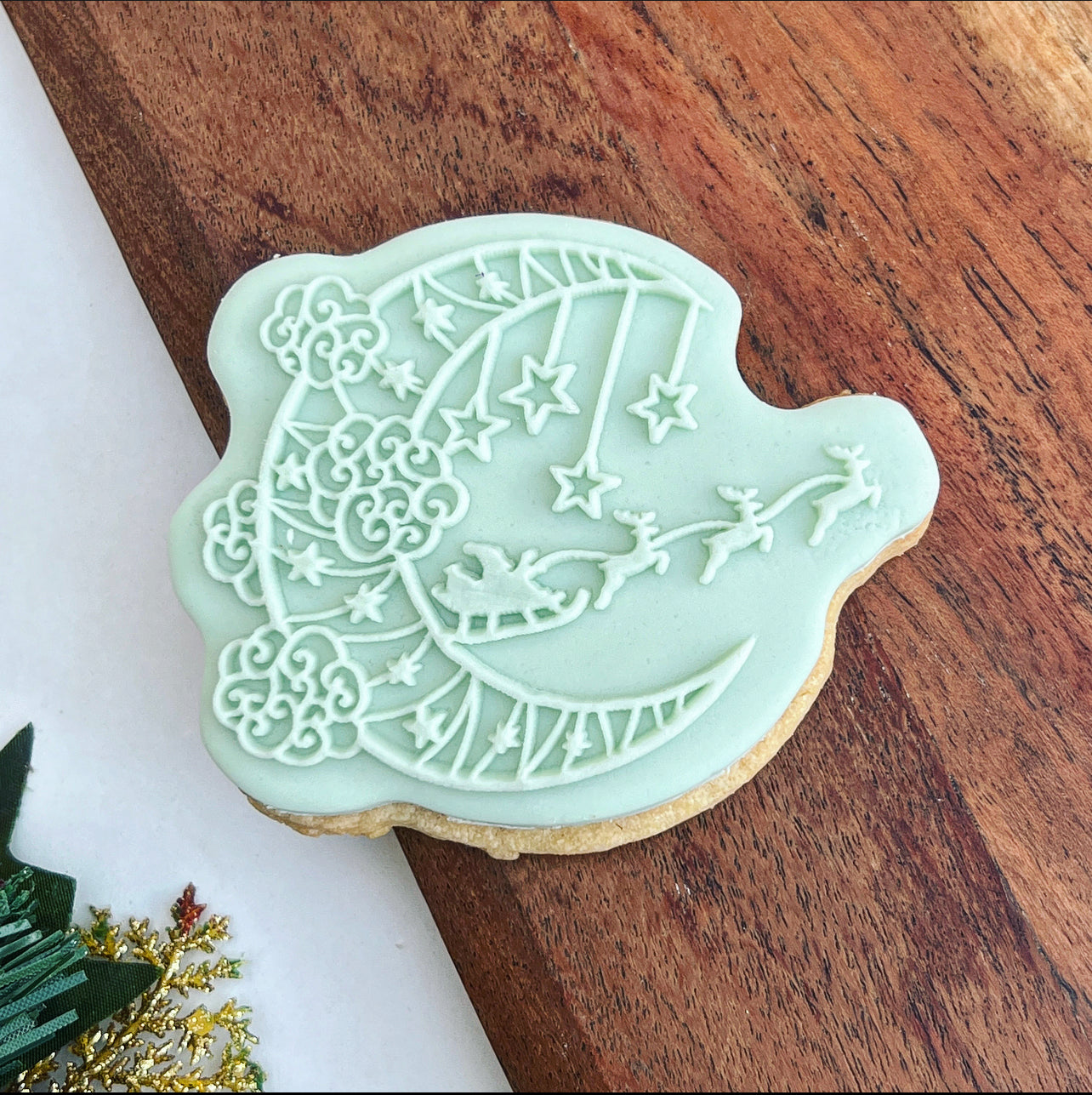 Christmas -  Santa Deboss and Matching Cutter image 1