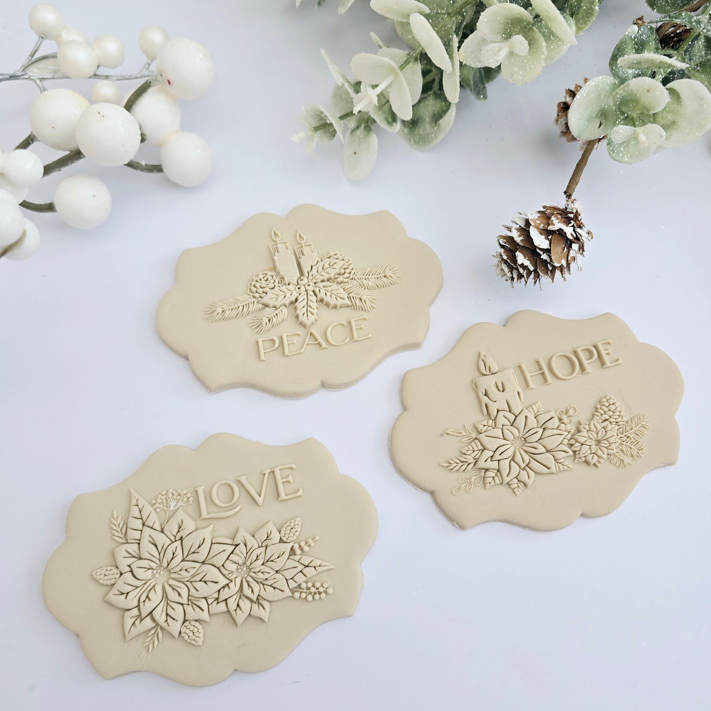 Peace floral - stamp and cutter image 1