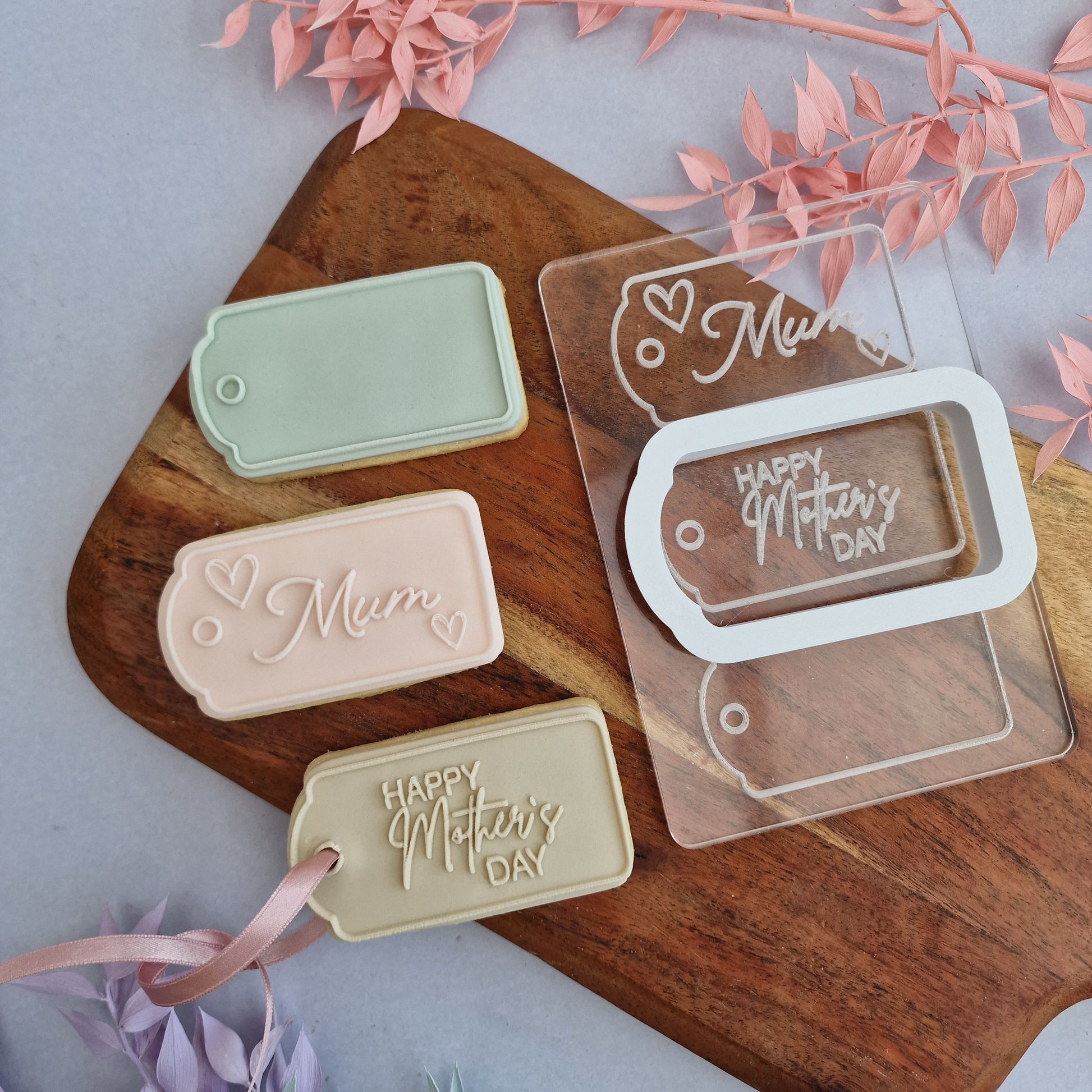 Tags set of 3 - stamps and matching cutter image 2