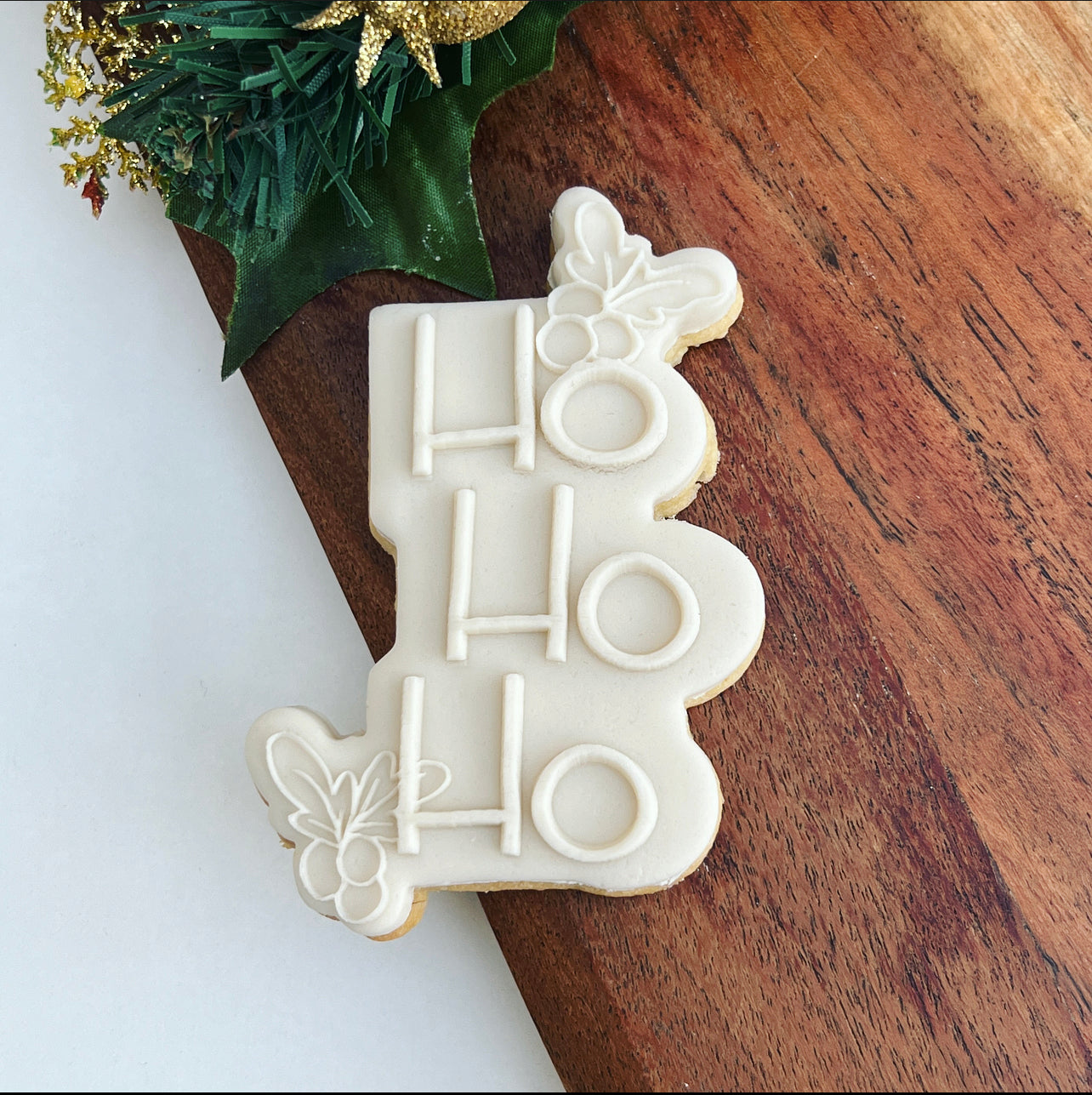 Christmas -  HO HO HO Deboss and Matching Cutter image 0