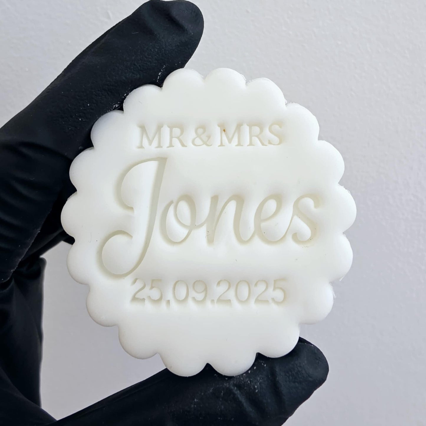 Custom Mr & Mrs Fondant Stamp: Wedding Cookie Embosser