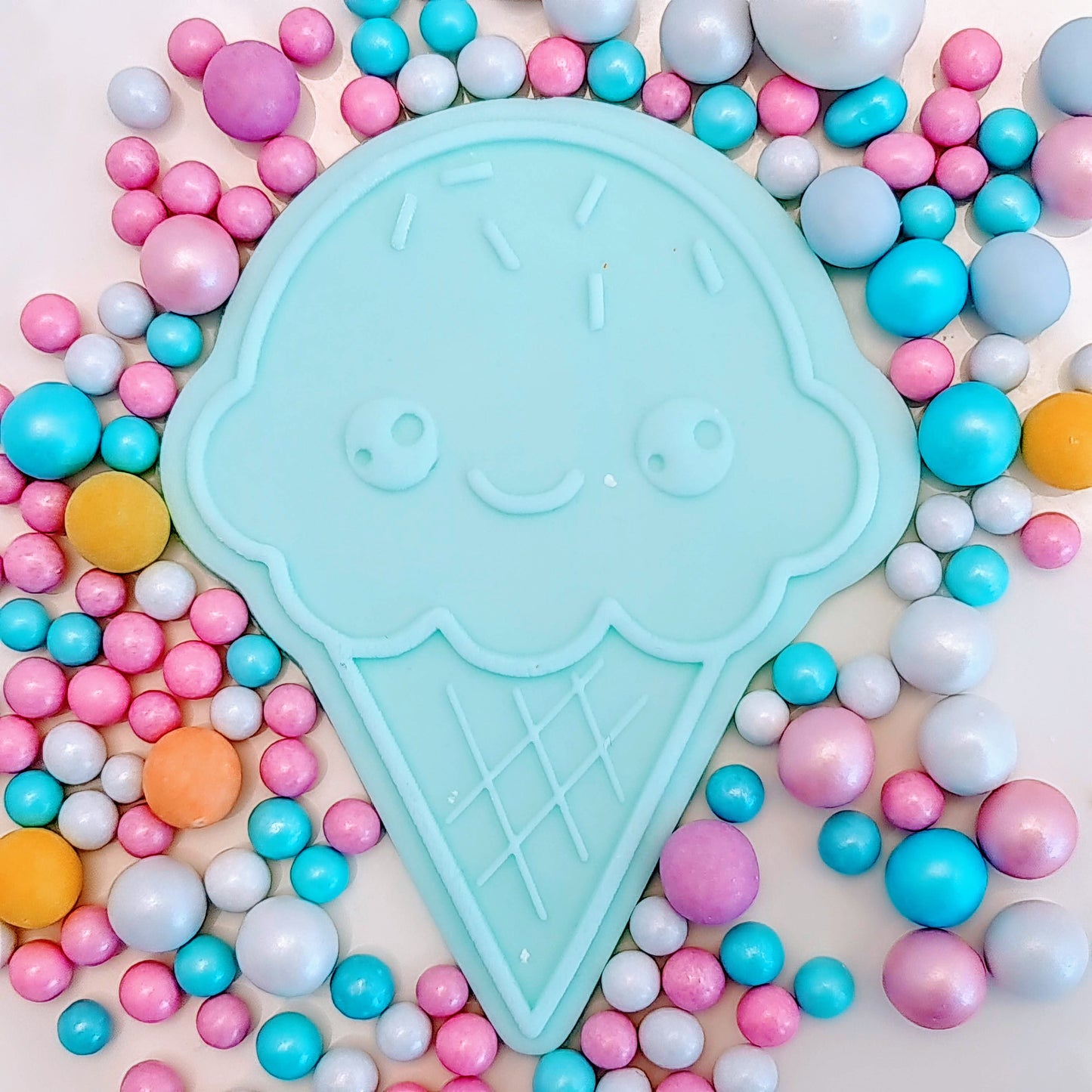 Ice Cream Cone - Boy - Deboss & Cutter Combo image 0