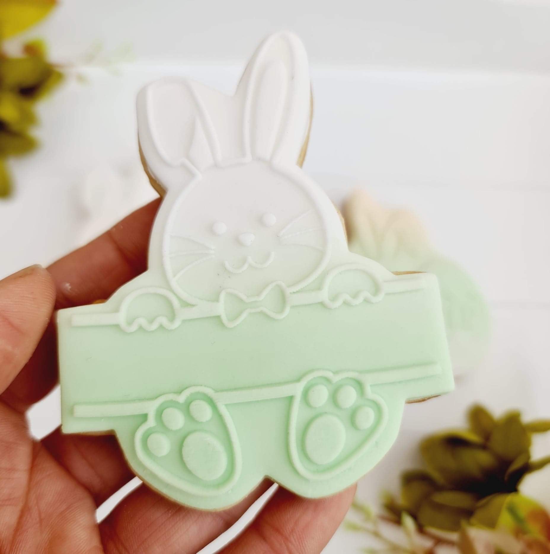 Bunny with Board - Boy -  Deboss and Cutter image 1