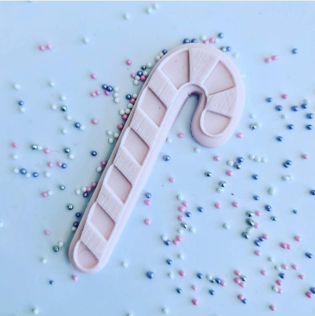 Christmas -Candy Cane Deboss and Matching Cutter image 0