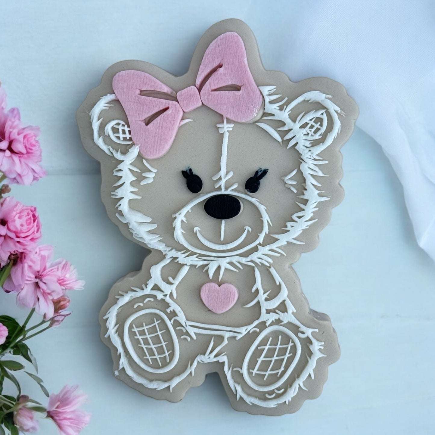 Cute Teddy Girl - Deboss and cutter image 0