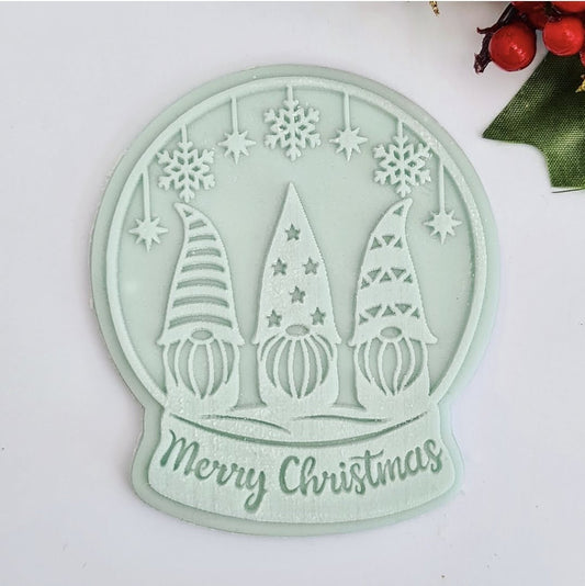 Christmas - Snow Globe 2 Deboss and Matching Cutter image 0