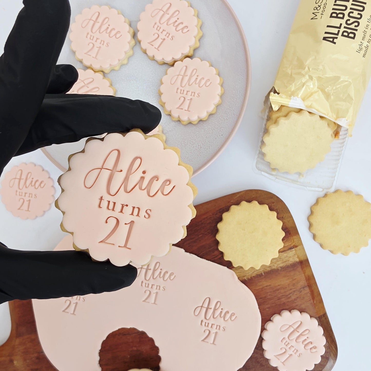 Customised Name and age Cookie Stamp Set