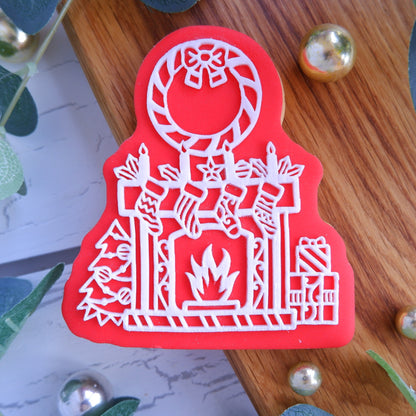 Christmas - Fireplace DeBoss and matching Cutter image 0